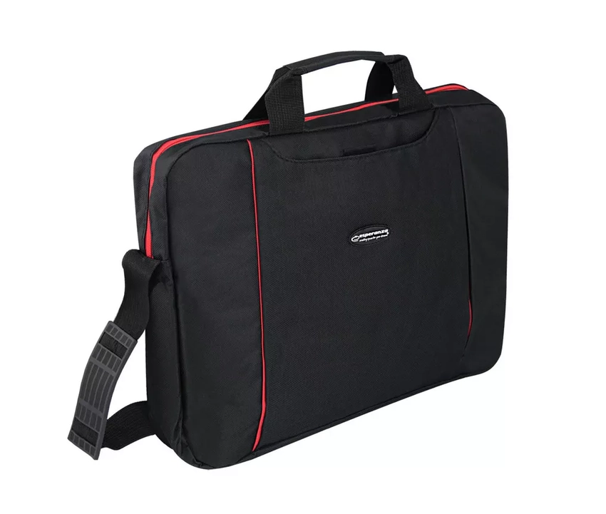 Torba za prenosnik 39,6 cm (15,6″) Esperanza SALERNO Toploader črno/rdeča