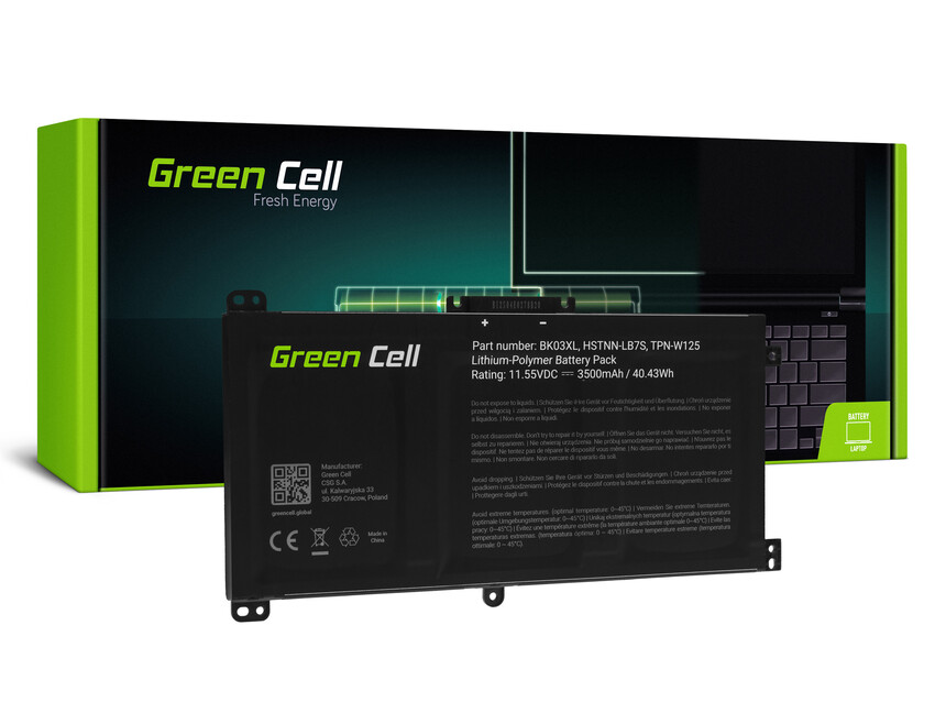 Green Cell baterija BK03XL za HP Pavilion x360 14-BA 14-BA015NW 14-BA022NW 14-BA024NW 14-BA102NW 14-BA104NW (HP167)