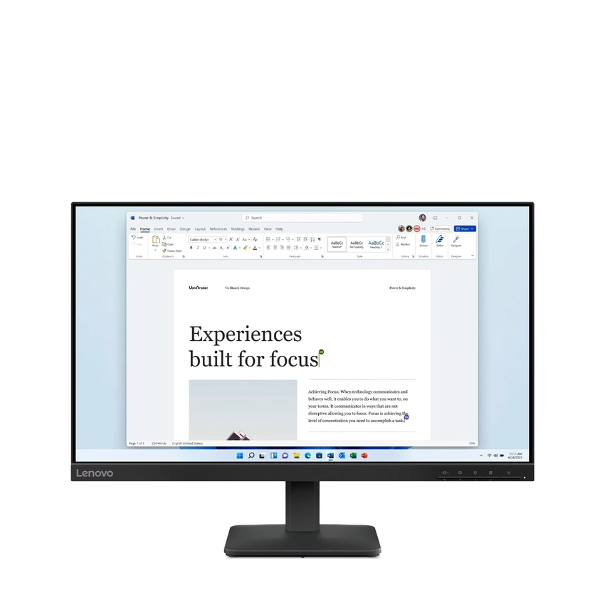 Monitor Lenovo L24-4e 60,5 cm (23,8″) FHD IPS LED 100 Hz ukrivljen