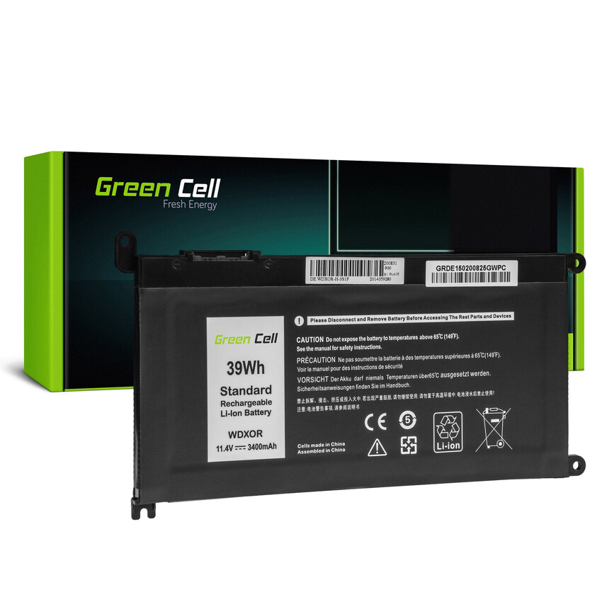 Green Cell baterija WDX0R WDXOR za Dell Inspiron 13 5368 5378 5379 14 5482 15 5565 5567 5568 5570 5578 5579 7560 7570 17 5770 (DE150)
