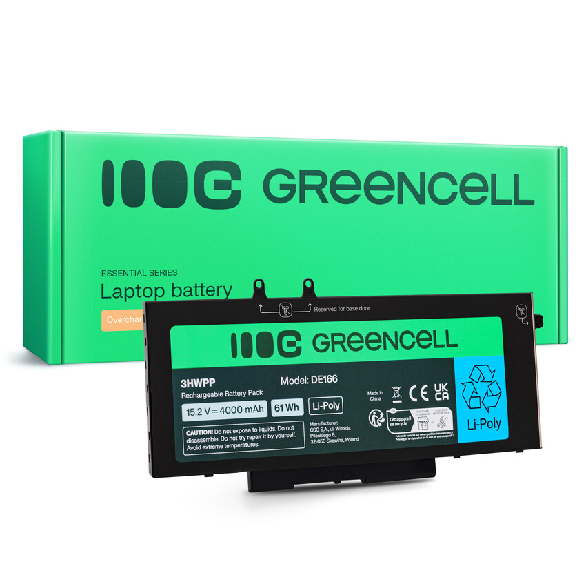 Greencell baterija za Dell 3HWPP Dell Latitude 5400, 5401, 5410, 5411, 5500, 5501, 5510, 5511, 7591 (DE166)