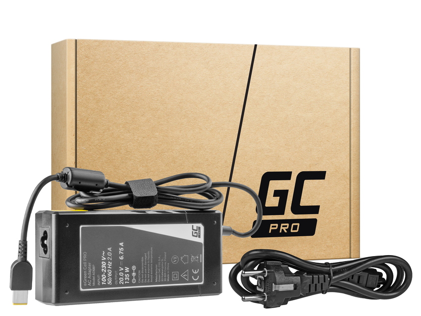 Green Cell PRO polnilec / AC Adapter 20V 6.75A 135W za Lenovo IdeaPad Gaming L340-15 L340-17 15ARH05 15IMH05 Legion Y520 Y530 (AD68P)
