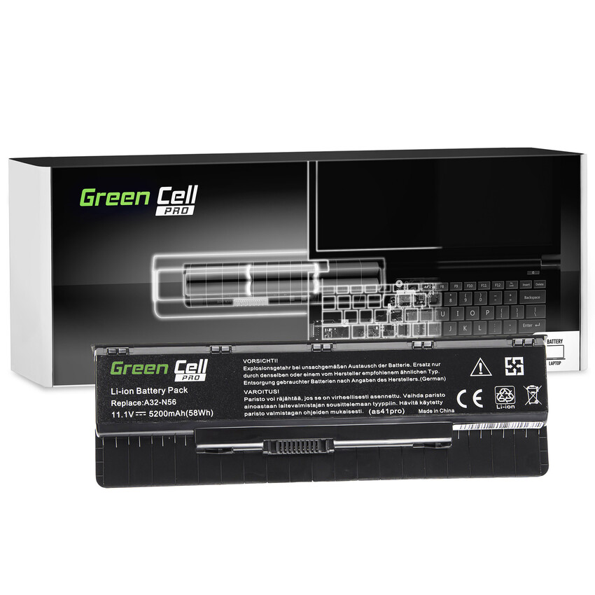 Green Cell baterija PRO A32-N56 za Asus N56 N56D N56DP N56JR N56V N56VJ N56VM N56VZ N76 N76V N76VZ (AS41PRO)
