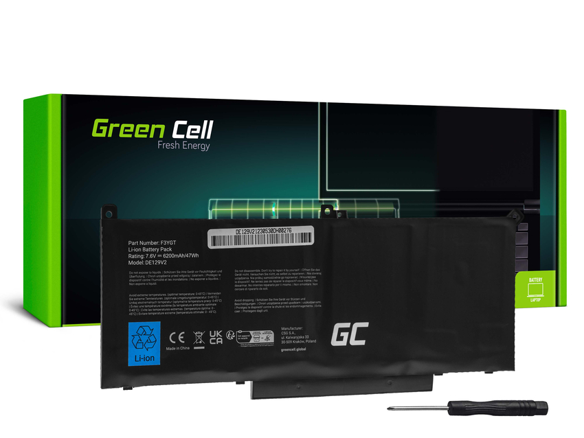 Green Cell baterija F3YGT za Dell Latitude 7280 7290 7380 7390 7480 7490 (DE129V2)