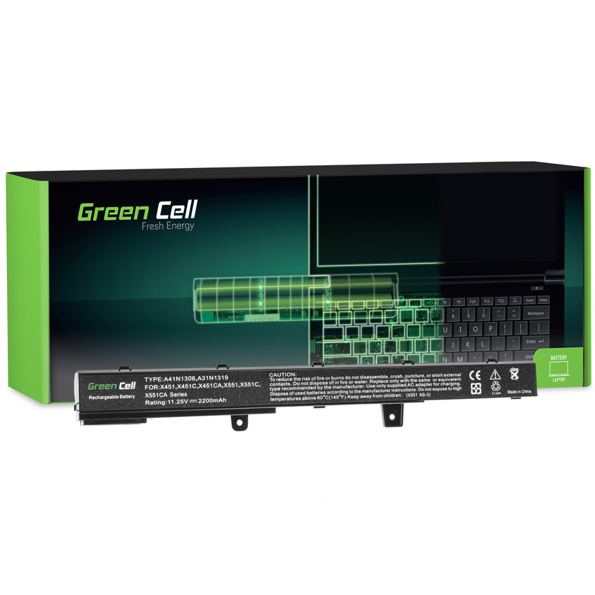 Green Cell baterija A31N1319 A41N1308 za Asus X551 X551C X551CA X551M X551MA X551MAV F551 F551C F551M R512C R512CA R553L (AS90)