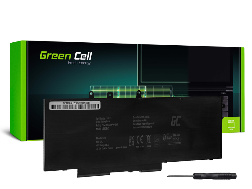 Green Cell baterija 93FTF GJKNX za Dell Latitude 5280 5290 5480 5490 5491 5495 5580 5590 5591 Precision 3520 3530 (DE128V2)