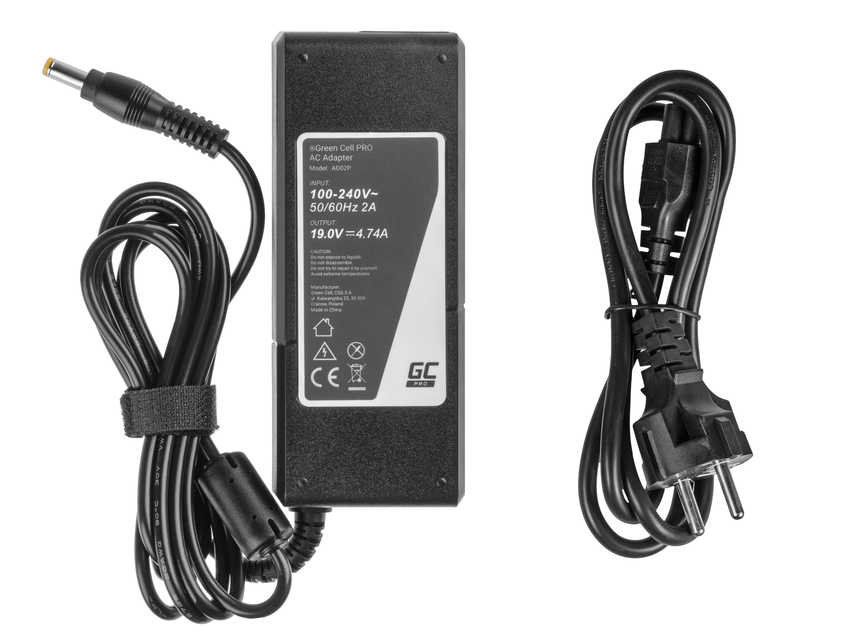 Green Cell PRO polnilec / AC Adapter 19V 4.74A 90W za Acer Aspire 5733 5749 5749Z 5750 5750G 7750G V3-531 V3-551 V3-571 V3-571G (AD02P)