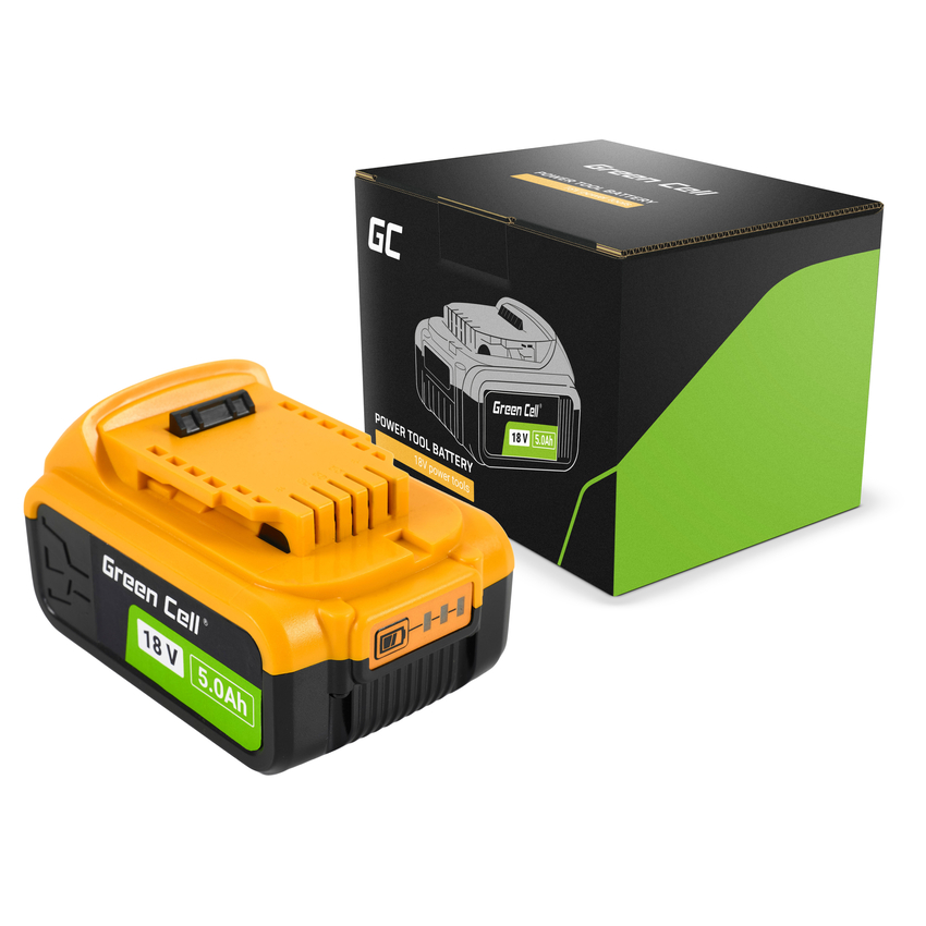 Green Cell baterija za DeWalt XR 18V 5Ah baterija Replacement za DCB182 (PTDW18V5)