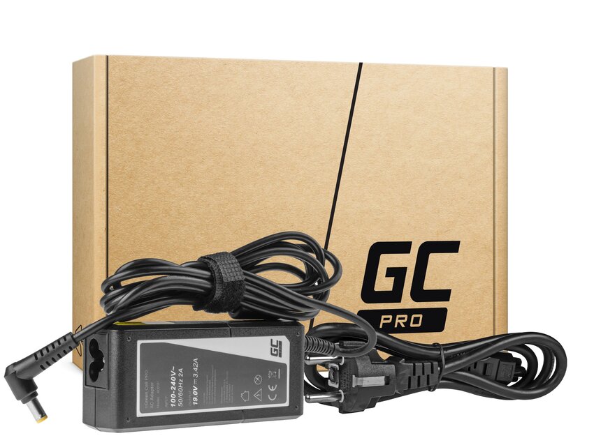 Green Cell PRO polnilec / AC Adapter 19V 3.42A 65W za Acer Aspire 5741G 5742 5742G E1-521 E1-531 E1-531G E1-570 E1-571 E1-571G (AD01P)