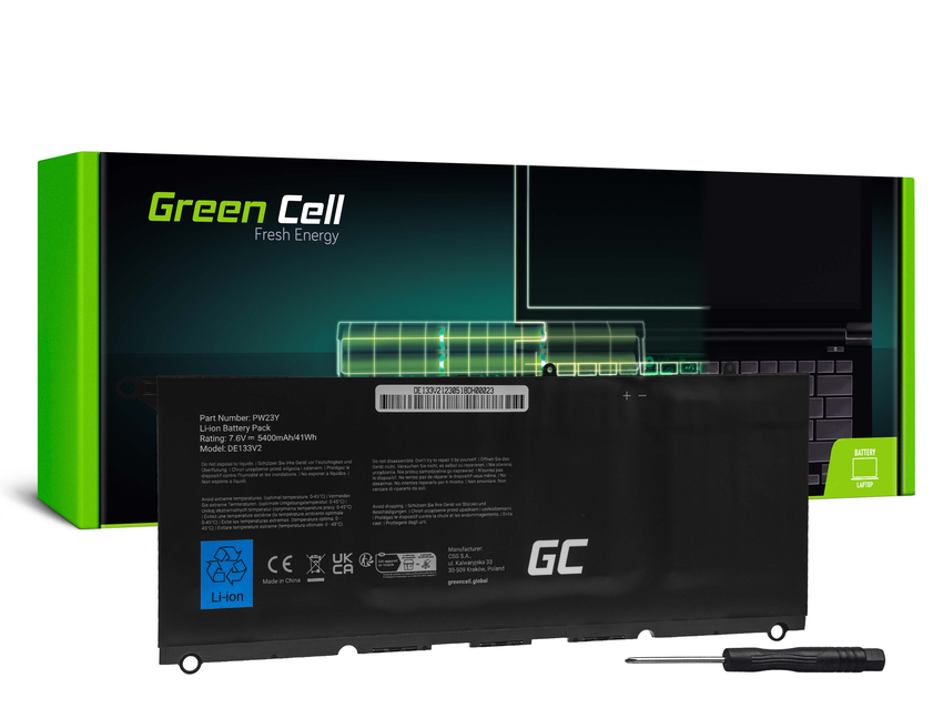 Green Cell baterija PW23Y za Dell XPS 13 9360 (DE133V2)