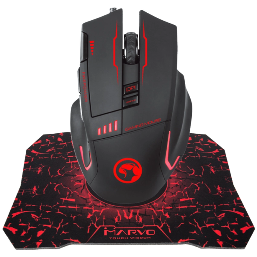 USB miška Gaming MARVO G909L + G1 podloga
