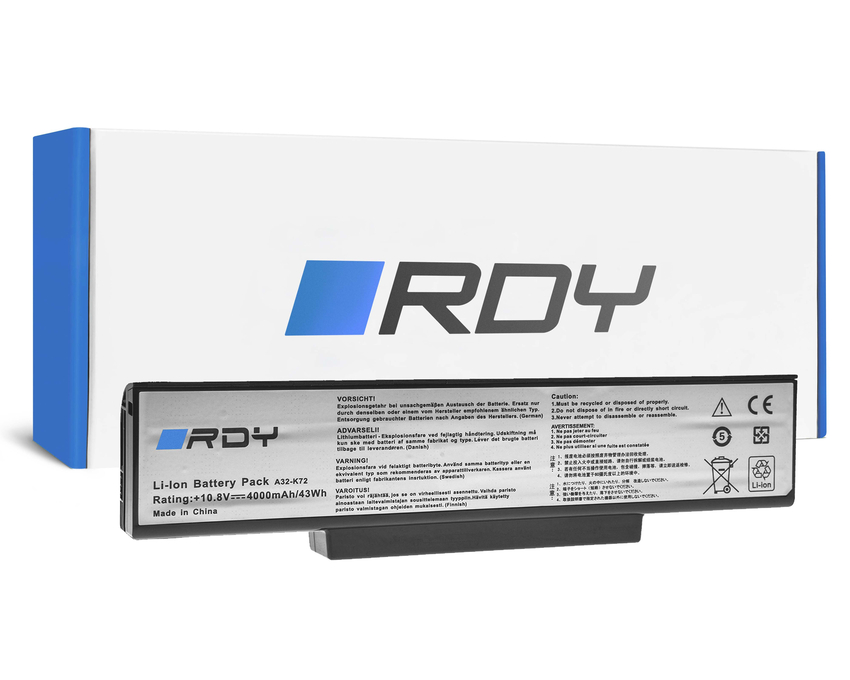 baterija RDY A32-K72 to Asus N71 K72 K72J K72F K73S K73SV N71 N71J (AS06BRDY)