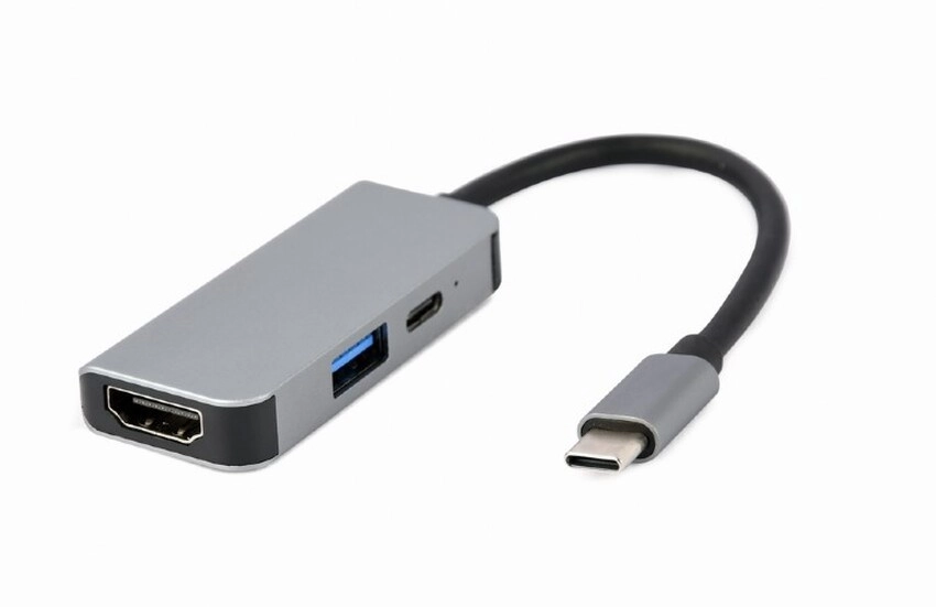 Priklopna postaja Gembird CM-COMBO3-02 USB-C - USB port + HDMI + PD