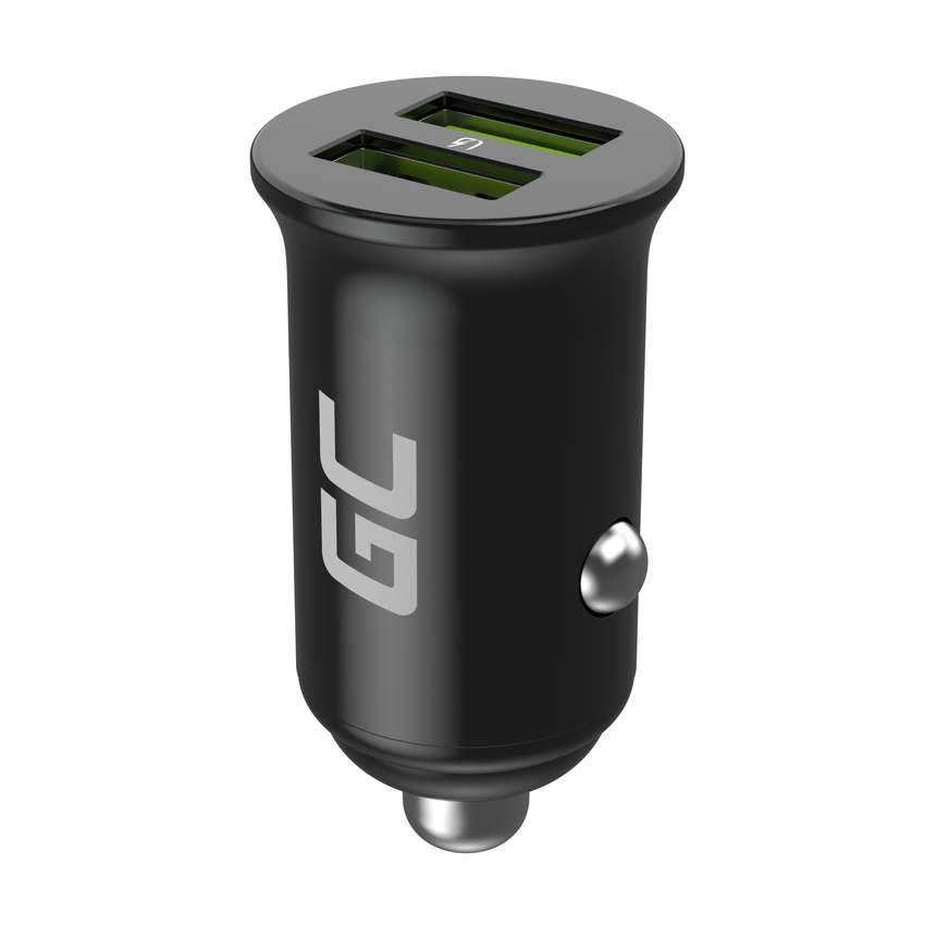 Green Cell avtomobilski polnilec 36W GC PowerRide Nano36 mit 2x USB-A Ultra Charge hitro polnjenje (CADM-GC-36AA)