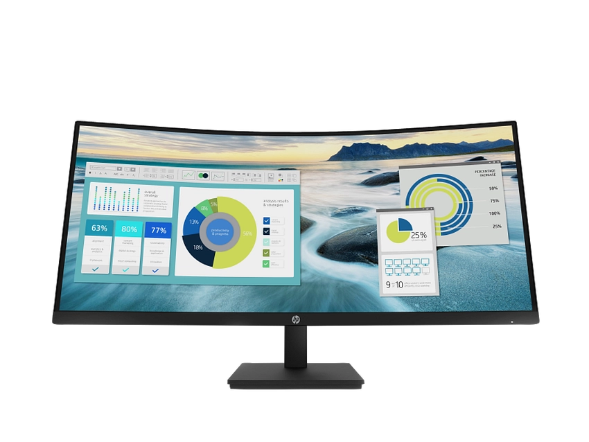 Monitor HP P34hc G4 86,4 cm (34″) 3440x1440 (UWQHD) VA LED 100 Hz ukrivljen