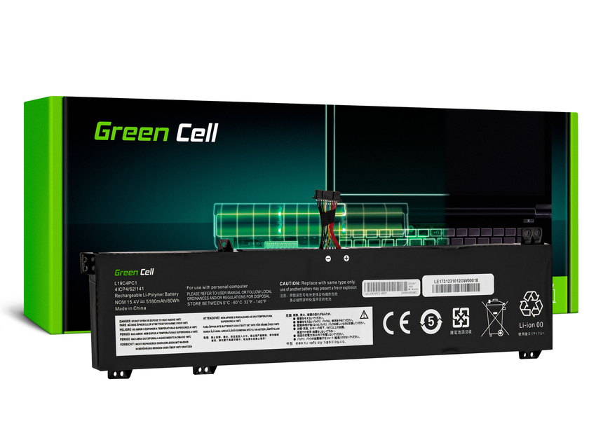 Green Cell L19C4PC1 L19M4PC1 baterija za Lenovo Legion 5 5-15ARH05 5-15ARH05H 5-15IMH05 5-15IMH05H 5P-15ARH05H 5P-15IMH05H (LE173)