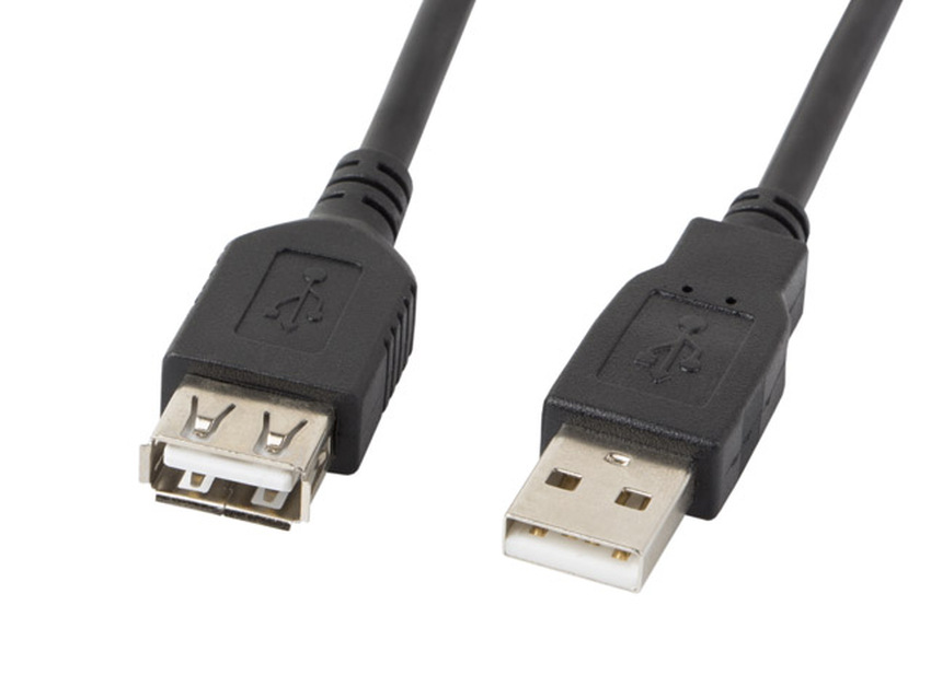 Kabel USB podaljaljšek Lanberg USB 2.0 AM-AF 1.8M USBE-10CC-0018-BK