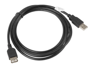 Kabel USB podaljaljšek Lanberg USB 2.0 AM-AF 1.8M USBE-10CC-0018-BK