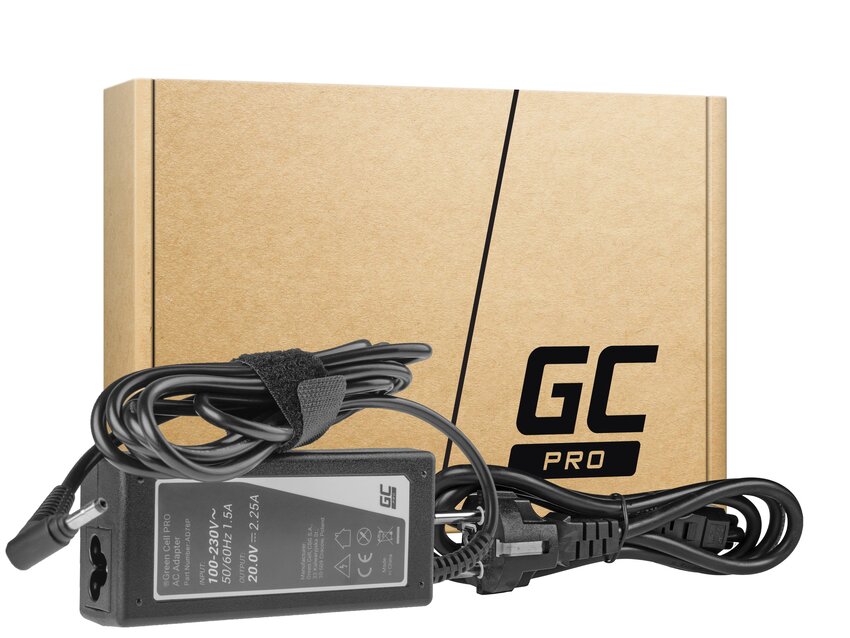 Green Cell PRO polnilec / AC Adapter 20V 2.25A 45W za Lenovo IdeaPad 110 110-15 100-15IBY 110-15IBR 320-15ISK 320-15AST (AD76P)