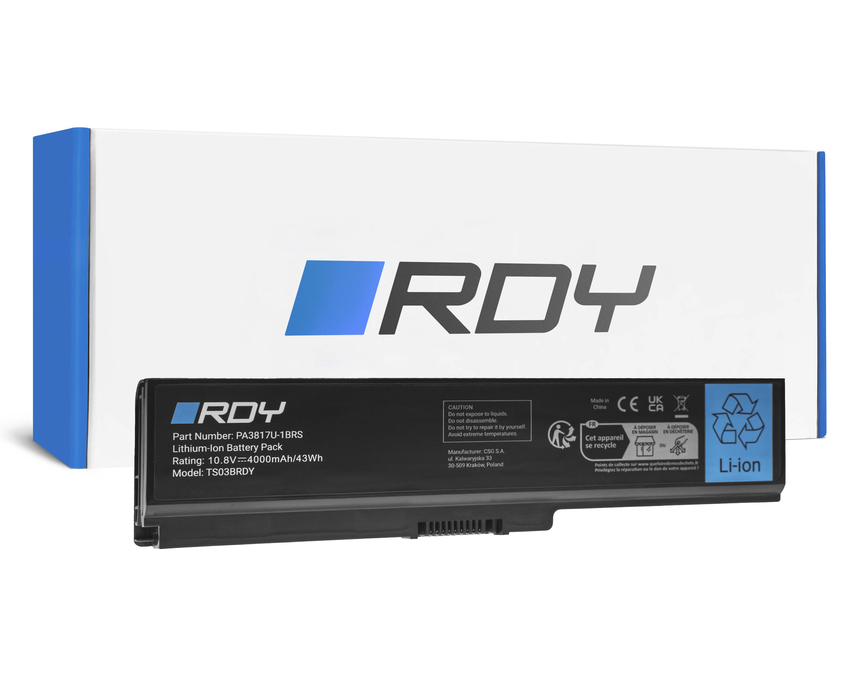 baterija RDY PA3817U-1BRS PA3818U-1BAS to Toshiba Satellite C650 C650D C660 C660D C665 L750 L750D L755D L770 L775 (TS03BRDY)